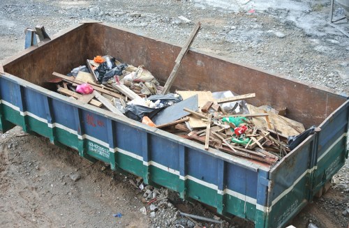 North London residential area with waste bins