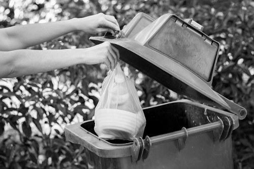 Recycling items during garage clearance